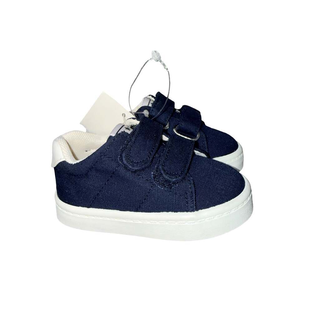 H&M Navy Canvas Hook-and-Loop Sneakers Size 2.5-3.5 (EUR 18/19)